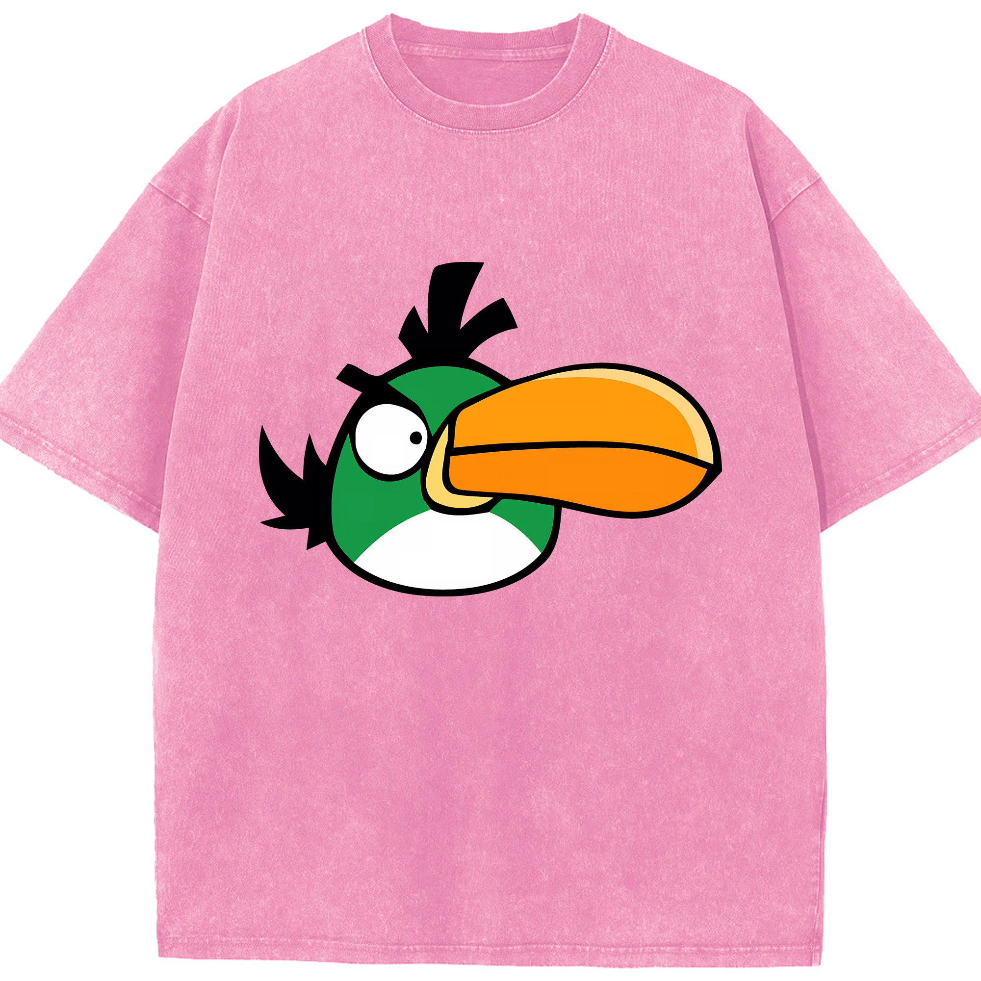 （画像用） Angry Birds アングリーバード 綿100% ヴィンテージ風 半袖Tシャツ（フロントプリント）